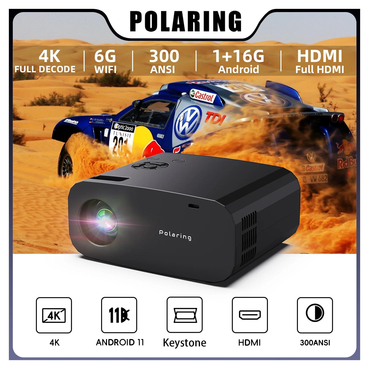 Polaring P7 ȵ̵ 1080P , Ǯ ڵ 4K ,  6G  BT 300Ansi ó׸ Ȩ Ű HDMI 